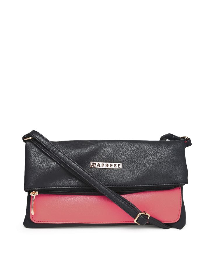 Buy Caprese Black Pink Sling Bag Handbags for Women 1117163