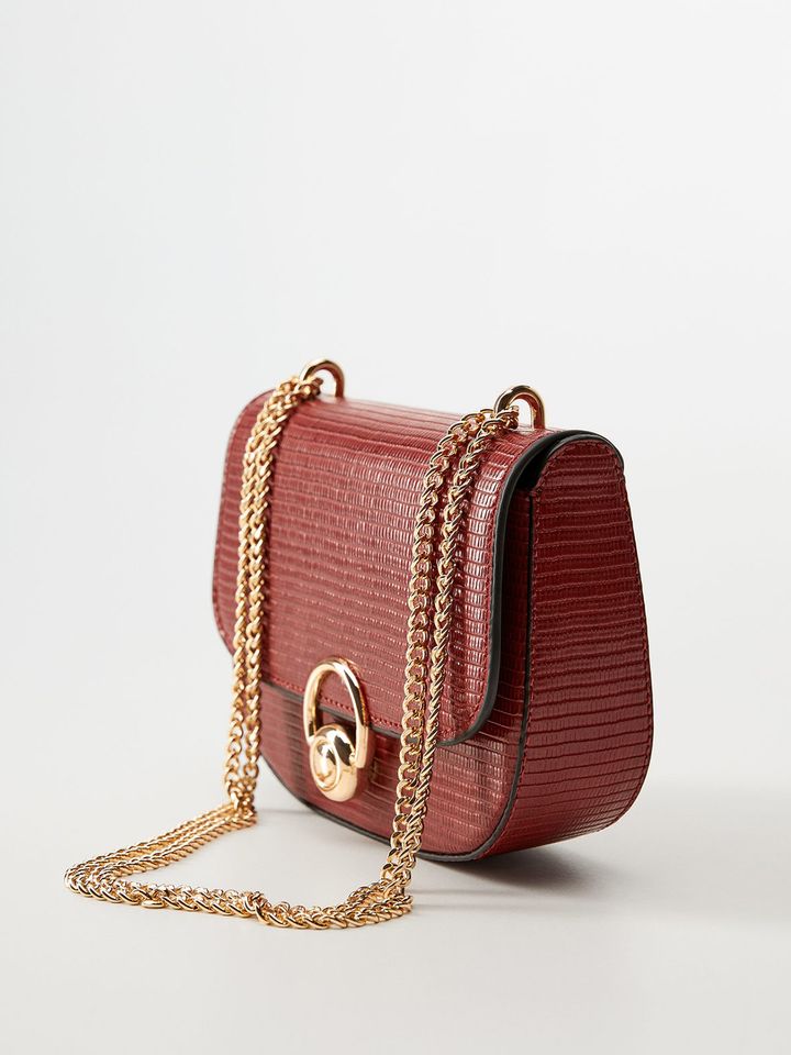 mango maroon solid sling bag