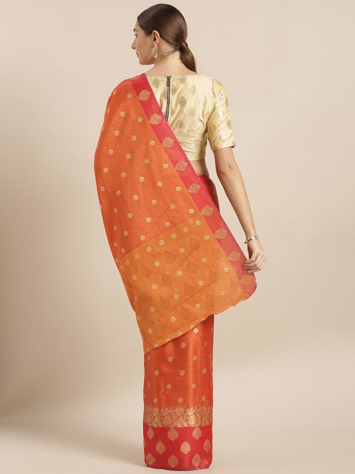 Myntra crepe silk sarees 2025