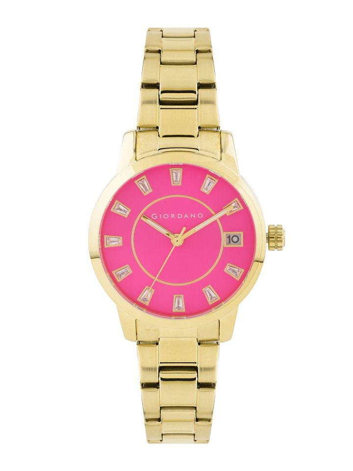 Giordano pink dial best sale watch