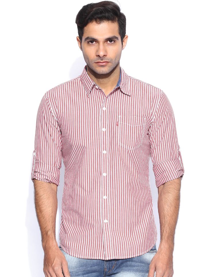Levi's red and white shirt sales
