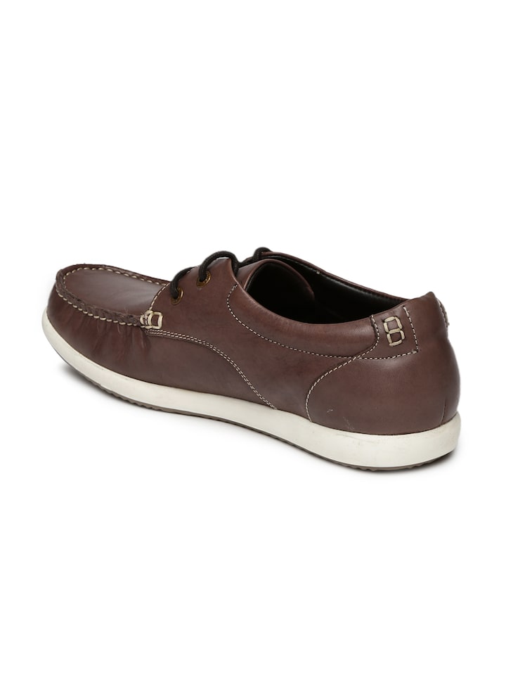 Bata Men Brown Leather Casual Shoes 