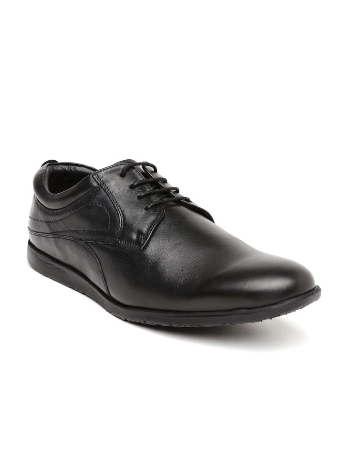 Hush Puppies Men Black Leather Derby Shoes