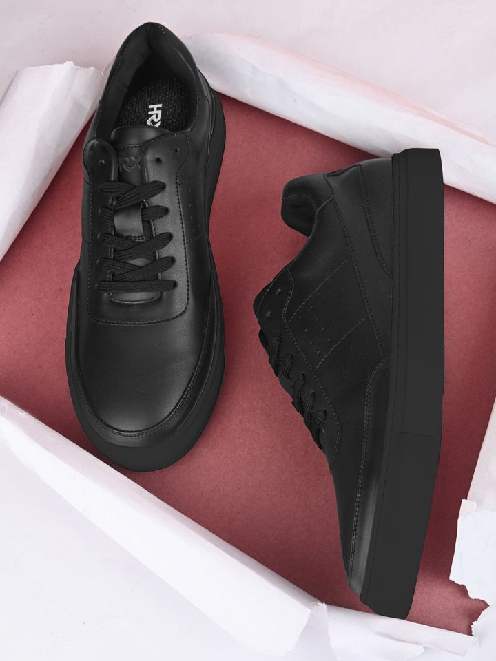 Hrx by hrithik roshan black sneakers sale