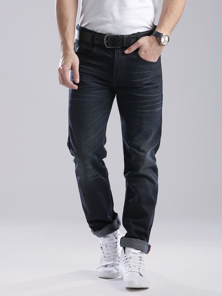 Buy GUESS Navy Washed Alameda Slim Fit 