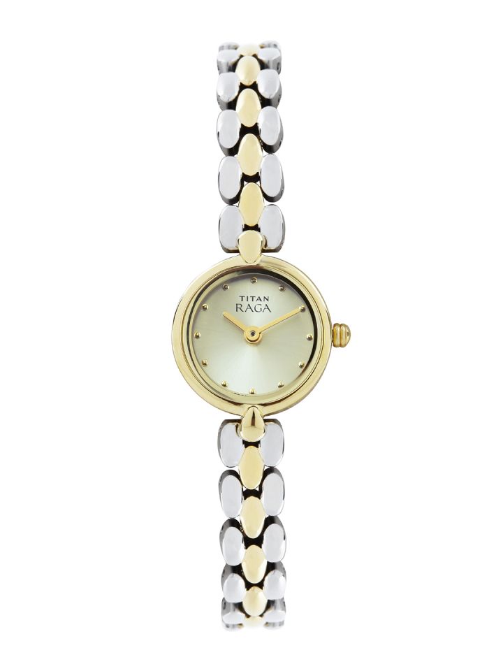 Titan Raga Women Muted Gold Toned Dial Watch 2444BM04