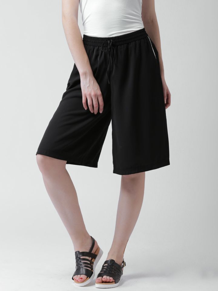 Buy FOREVER 21 Black Culottes Trousers for Women 1130398 Myntra