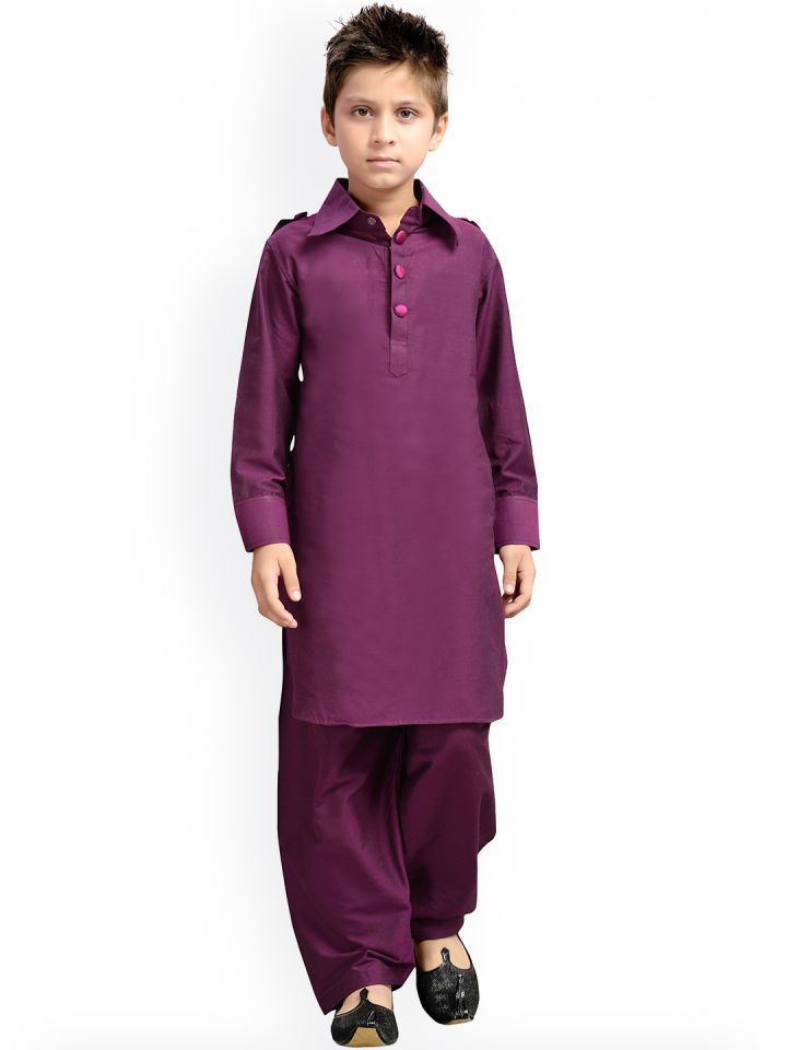 purple colour pathani suit