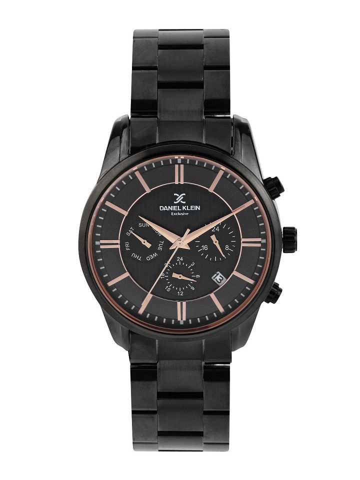 Buy Daniel Klein Exclusive Men Black Multifunction Dial Watch