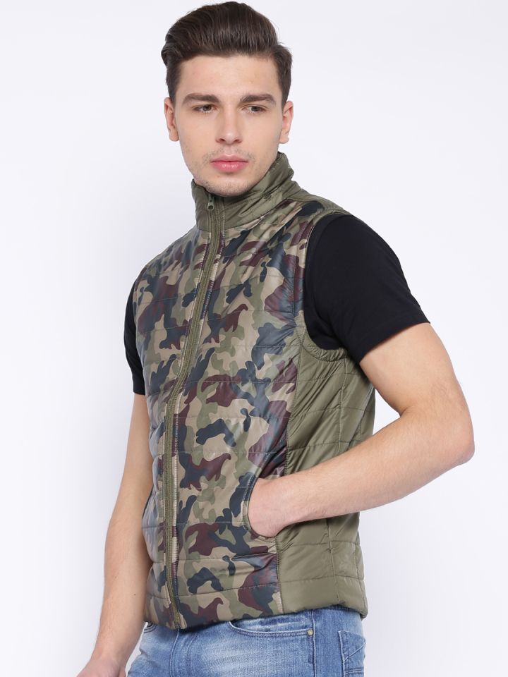 Camouflage top sleeveless jacket