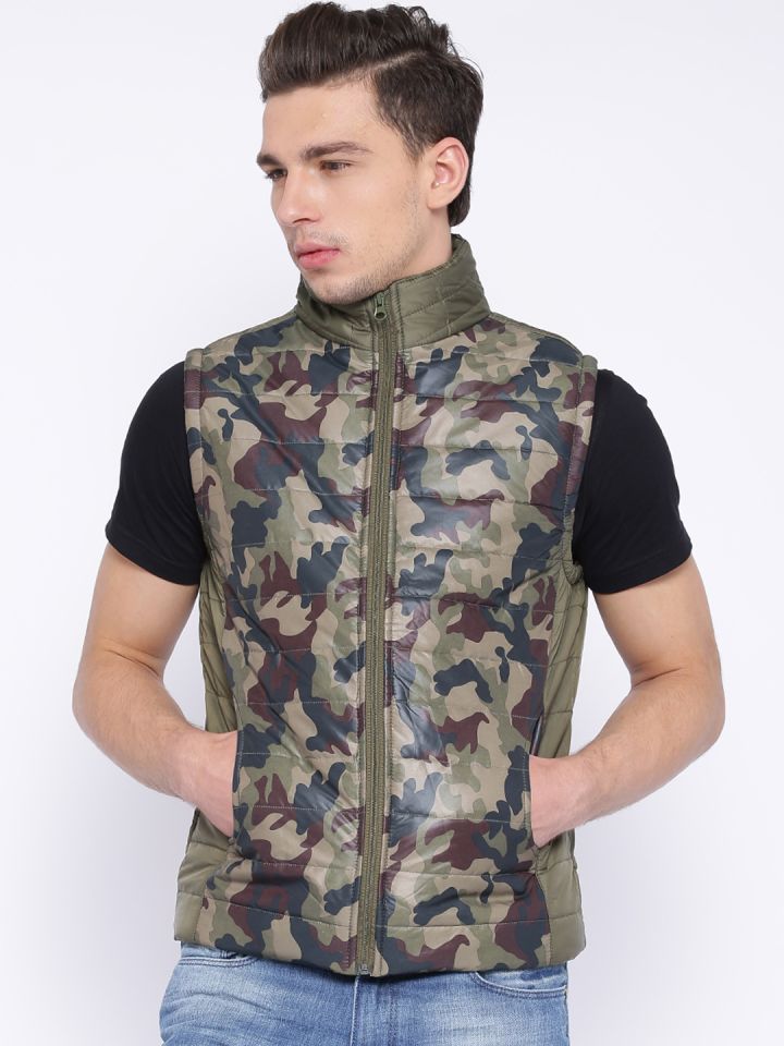 Camouflage sleeveless jacket outlet