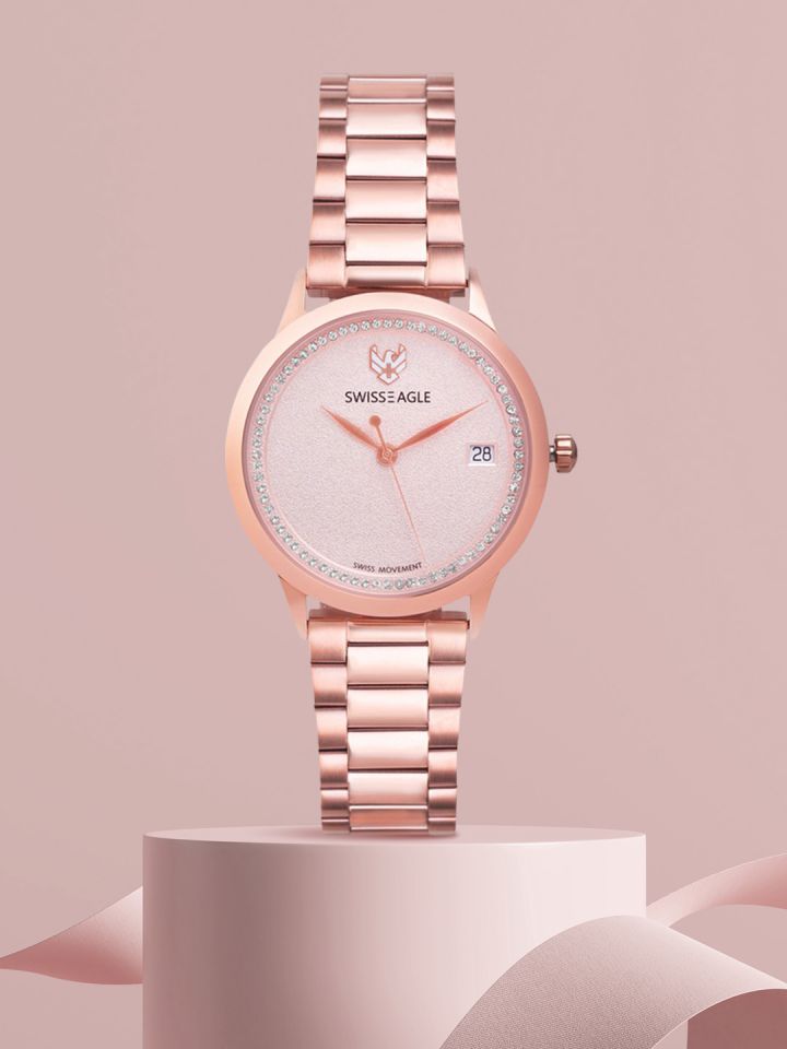 Buy Swiss Eagle Women Rose Gold Analogue Watch SE 9166 22