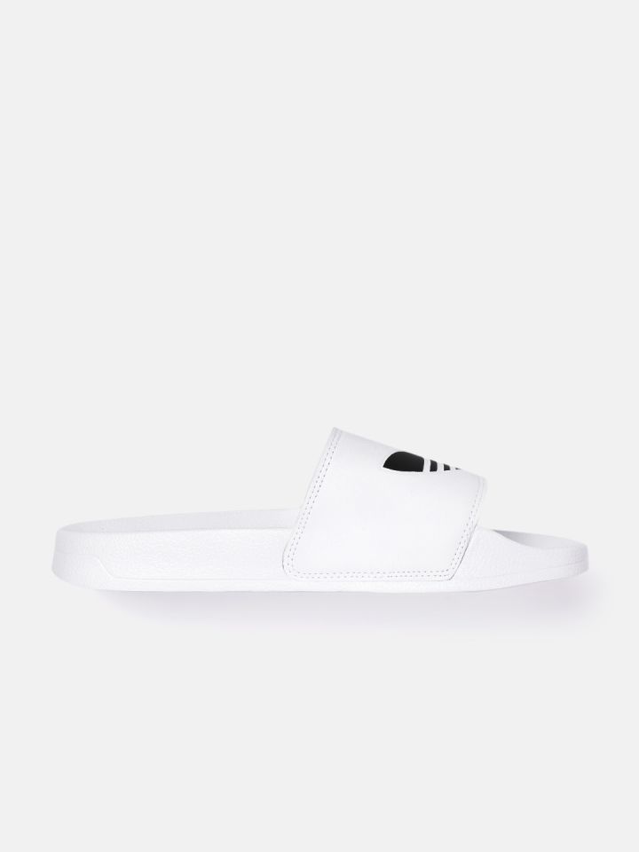 Adidas adilette white discount black