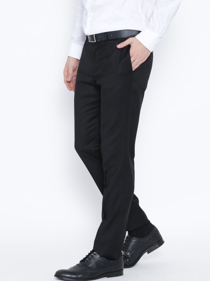 Buy Blackberrys Navy Sharp Fit Casual Trousers  Trousers for Men 1175846   Myntra