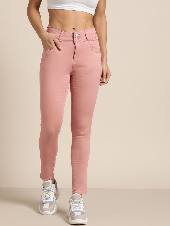 pink jeans for women