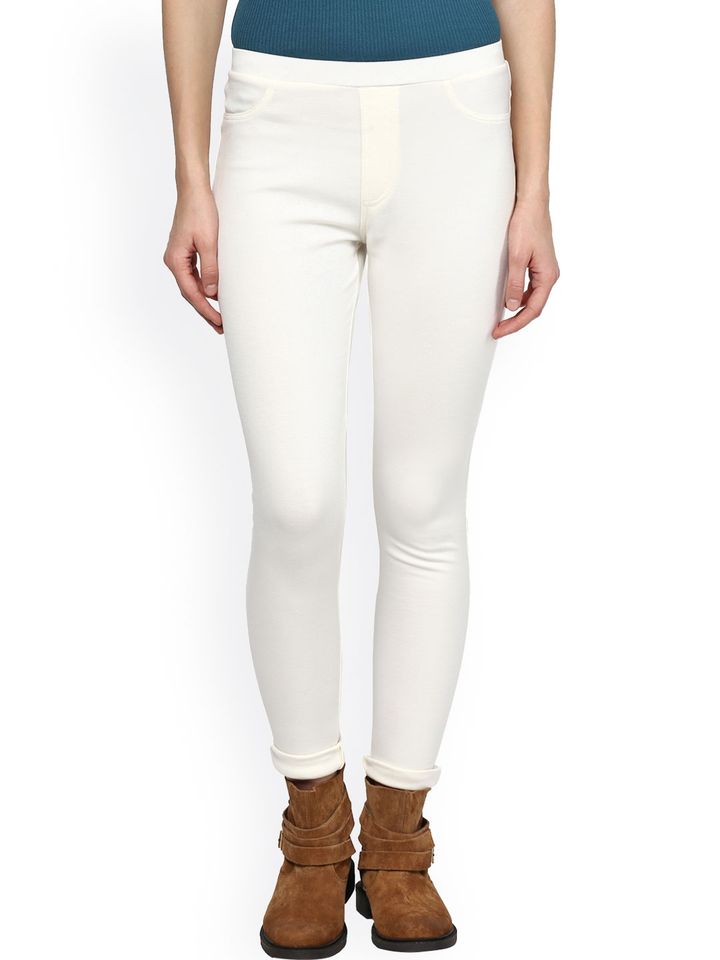 Buy Gipsy Cream Coloured Jeggings 