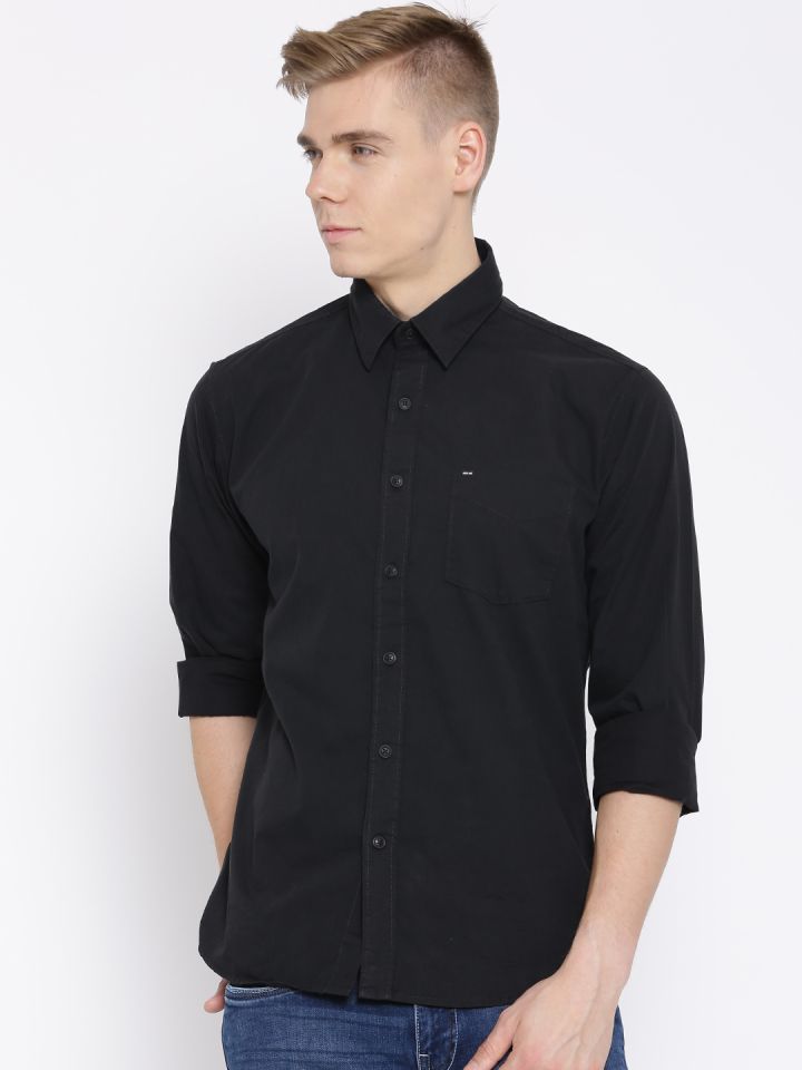 Buy Pepe Jeans Black Semi Fit Casual Shirt Shirts For Men