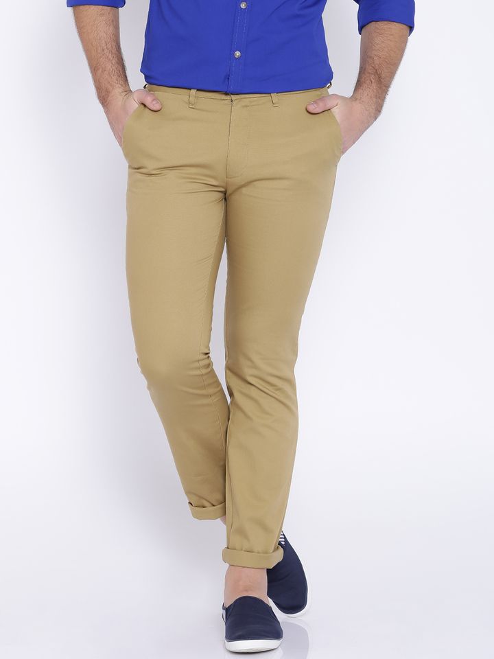 Khaki Slim Chino Trousers 