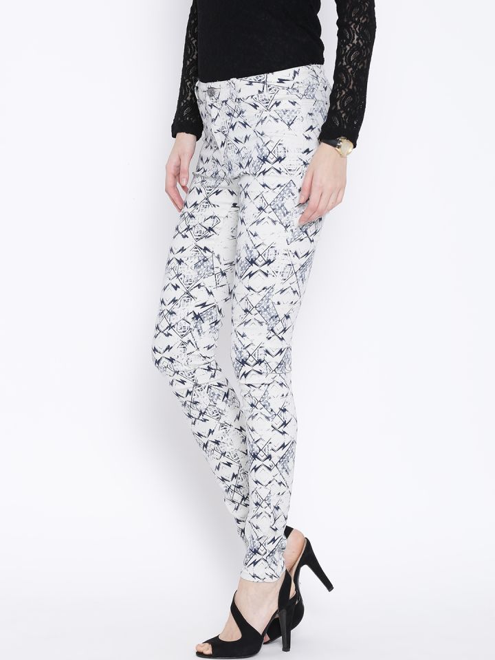Printed jeggings on sale myntra