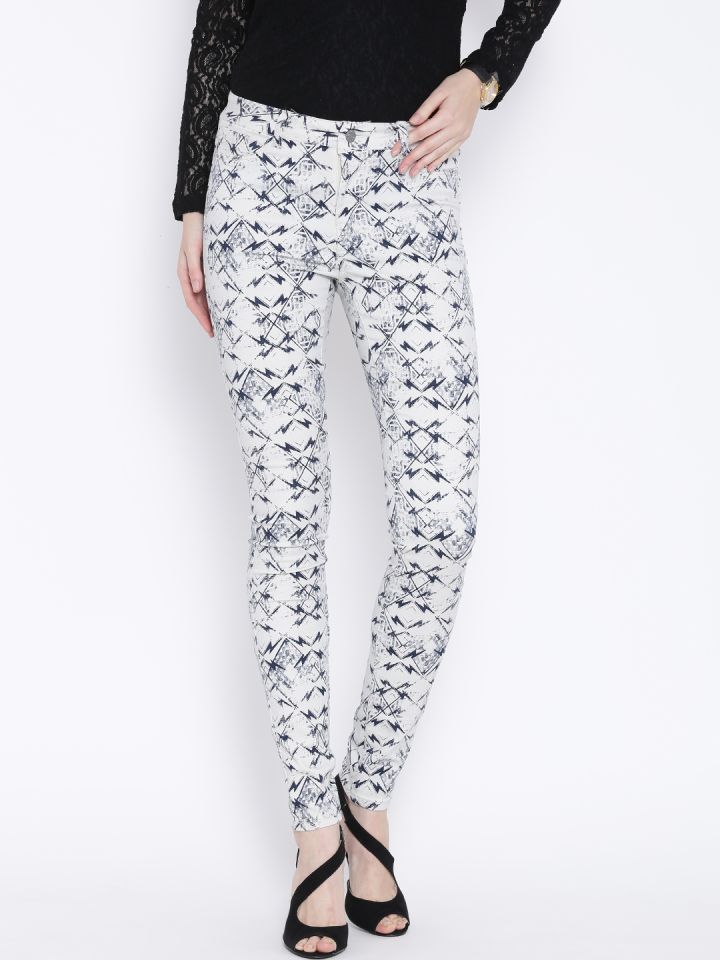 Printed shop jeggings myntra