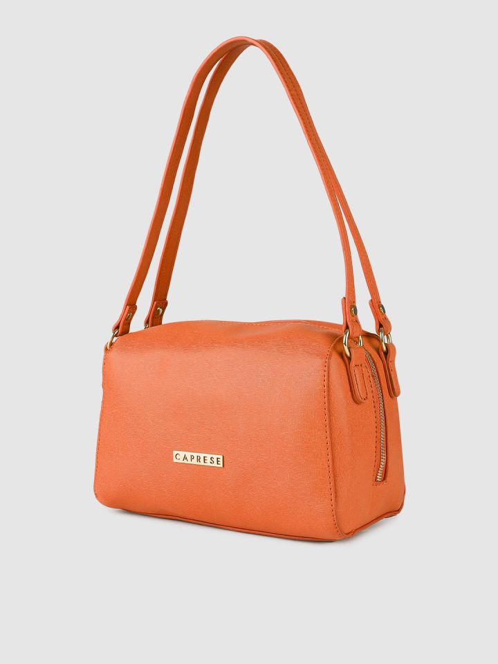 Buy Caprese Orange Solid Shoulder Bag Handbags for Women