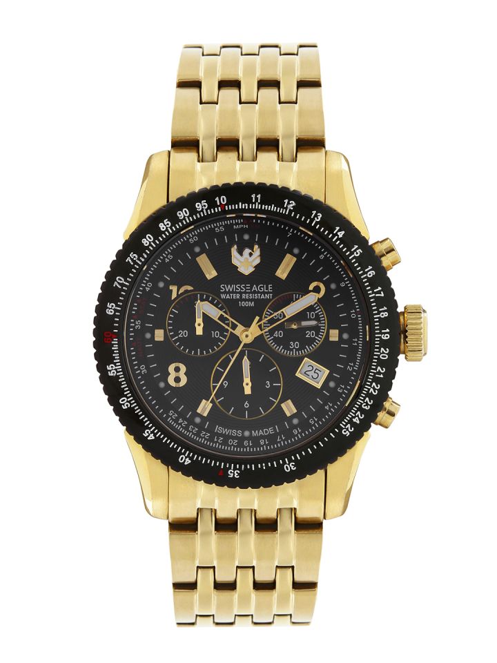 Buy Swiss Eagle Men Black Dial Chronograph Watch SE 9023 44