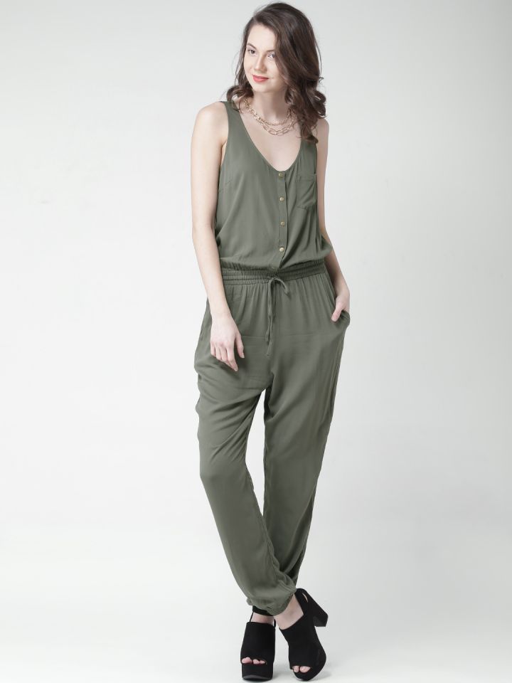 Forever 21 green jumpsuit outlet