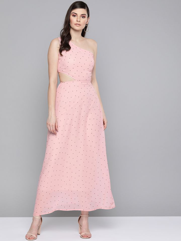 Topshop pink polka sale dot dress