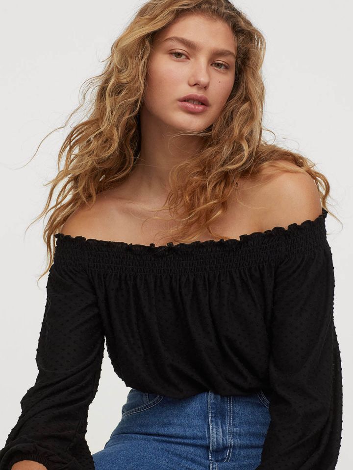 H&m off shoulder top hot sale