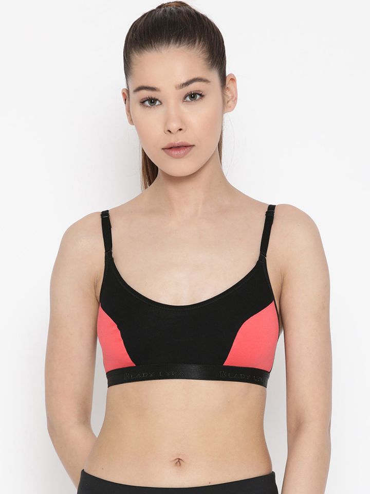 Buy Lady Lyka Pack Of 2 Colourblocked Non Wired Non Padded Sports Bras  VELOCITY - Bra for Women 11639512