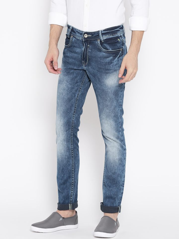 Buy Mufti Blue Narrow Fit Jeans - Jeans 