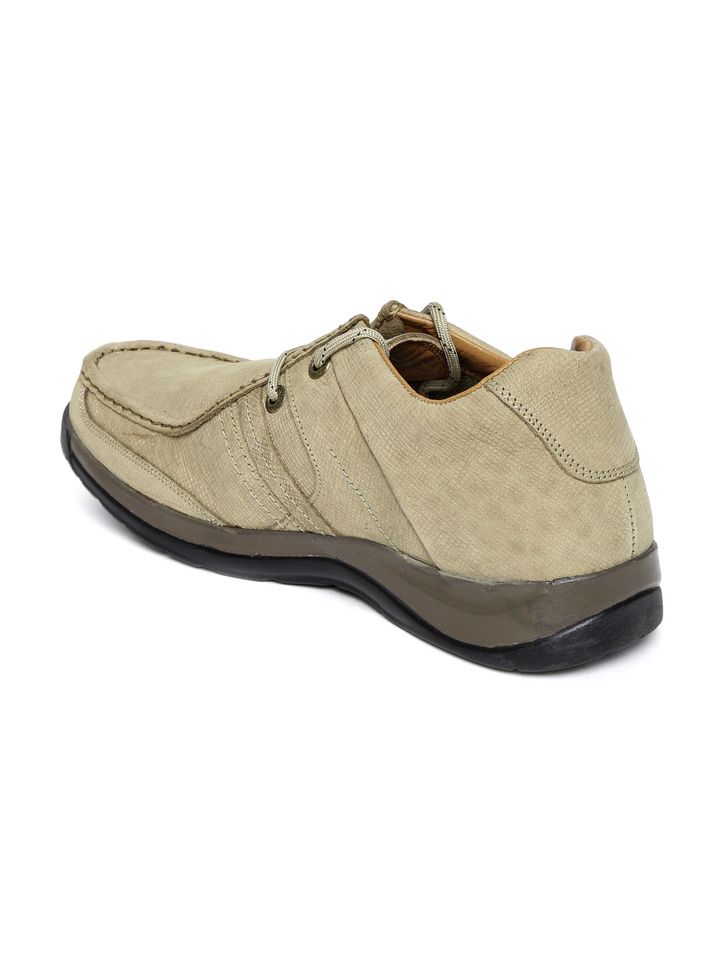Buy Woodland Men Khakhi Leather Casual 