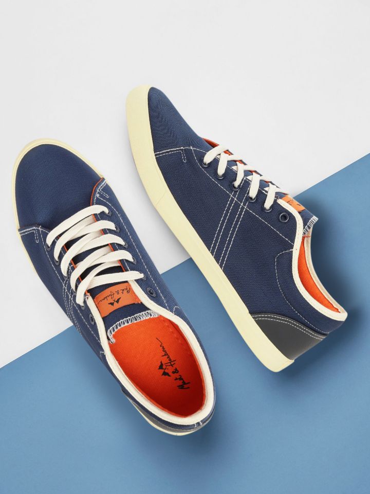 Mast Harbour Men Navy Blue Solid Sneakers