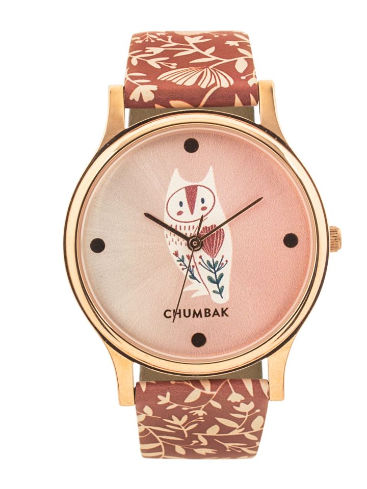 Buy TEAL BY CHUMBAK Women Rose Gold Analogue Watch 8907605098215