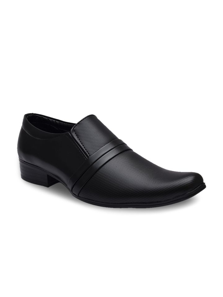 Sir corbett black synthetic leather sales formal shoes