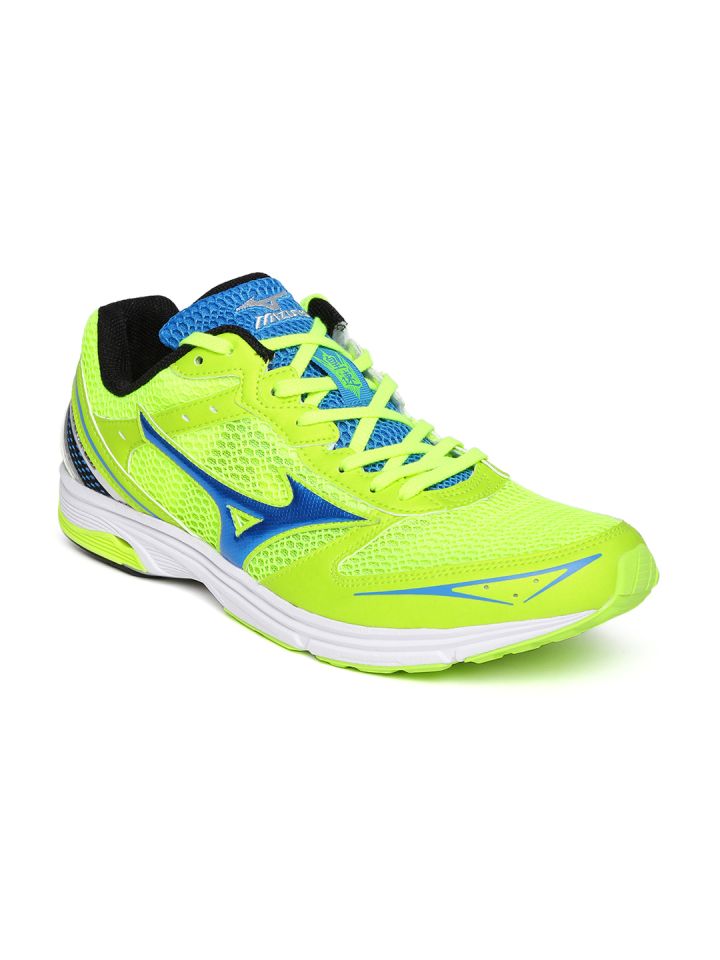 Mizuno Men Fluorescent Green Wave Emperor TR Running Shoes