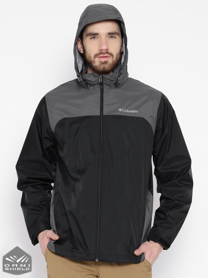 Buy Columbia Men Black Glennaker Lake Rain Jacket With Detachable