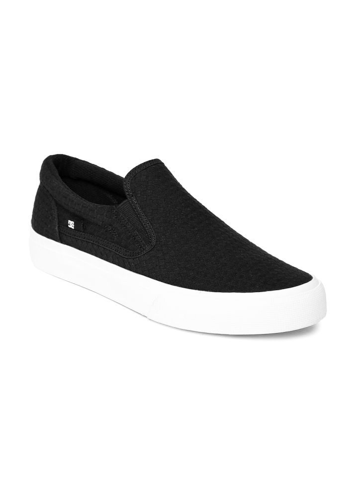 dc black slip on shoes