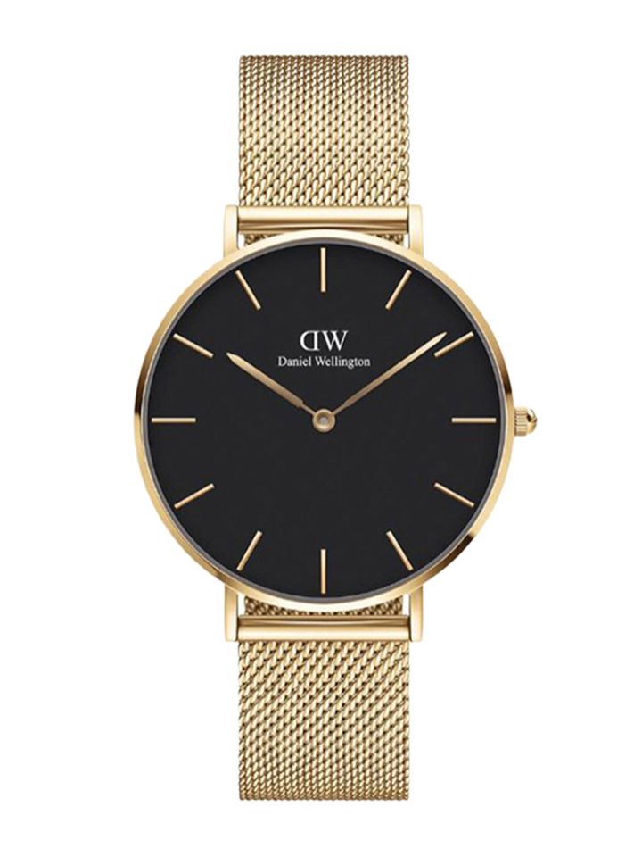 Buy Daniel Wellington Unisex Petite Evergold Dial Black 36 Mm