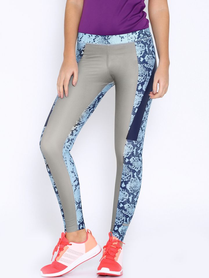 ADIDAS Stella McCartney Blue Grey Printed Tights