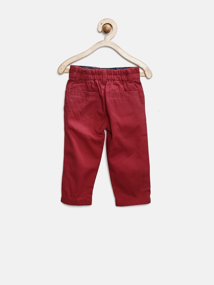 boys red chino pants