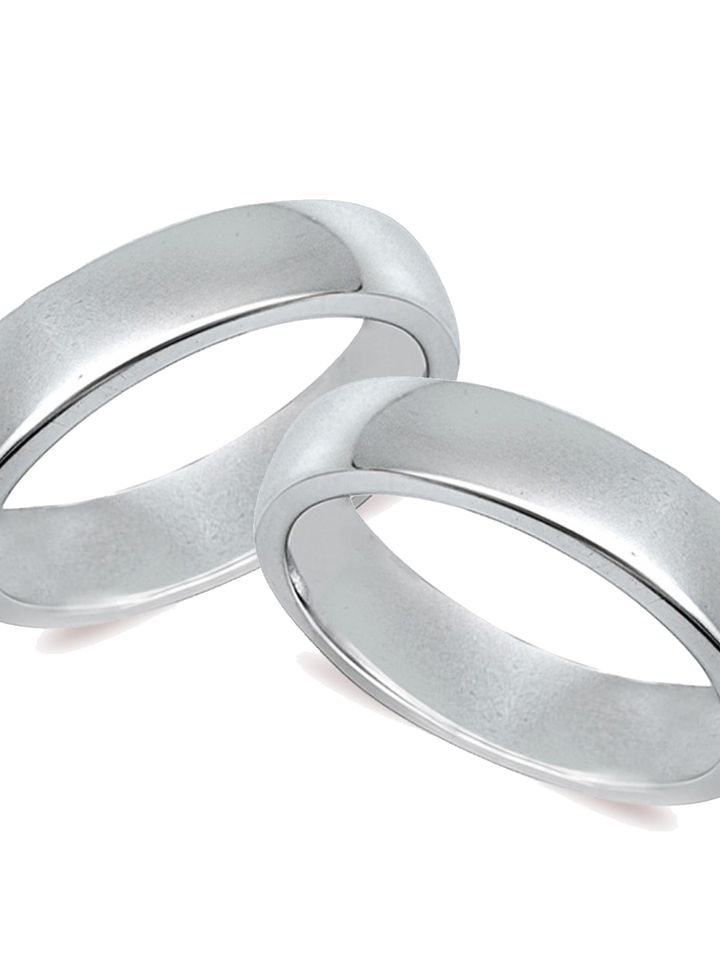 Buy Peora Set Of His Her Silver Toned Sterling Silver Couple
