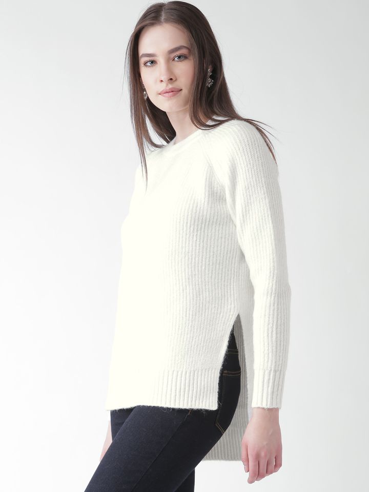 White high low sweater online