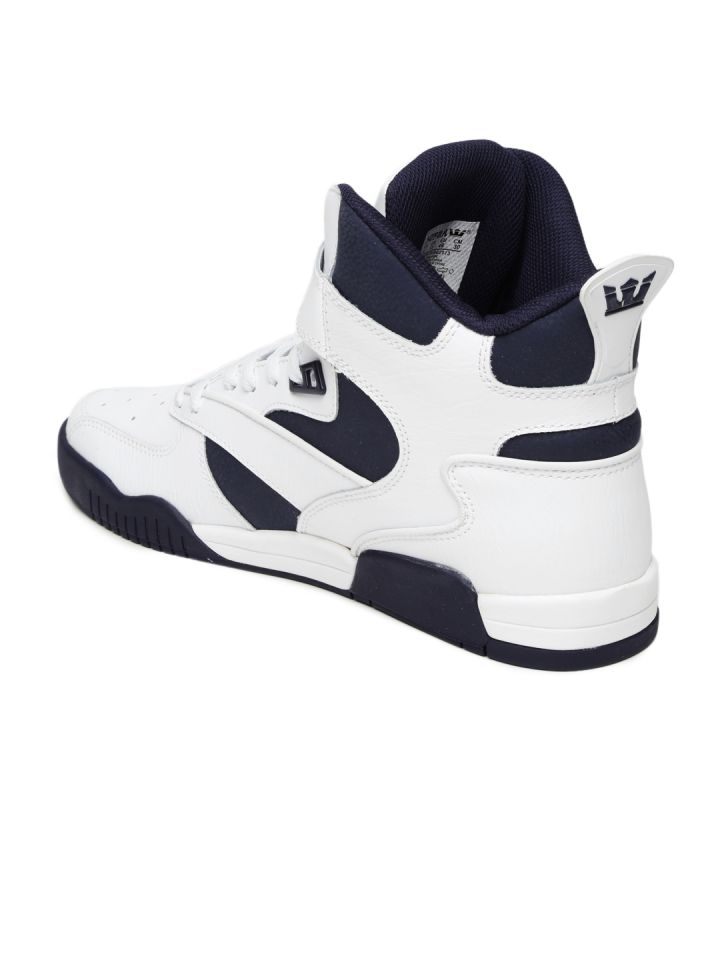 Buy Supra Men White Navy Bleeker Leather Sneakers Casual Shoes