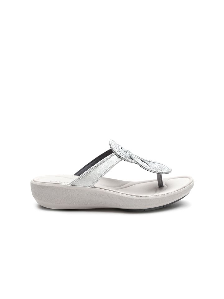 Clarks Women Silver Toned Embellished Sandals