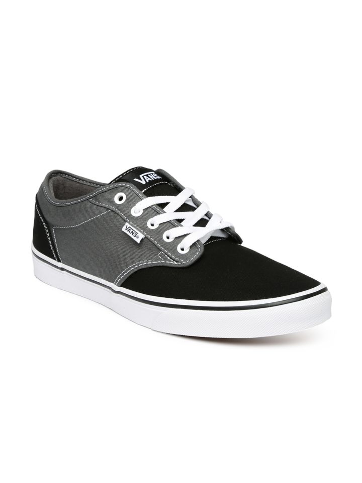 Mens black and hot sale grey vans