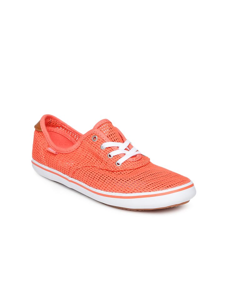 Buy Vans Women Coral Orange Huntley Casual Shoes Casual Shoes