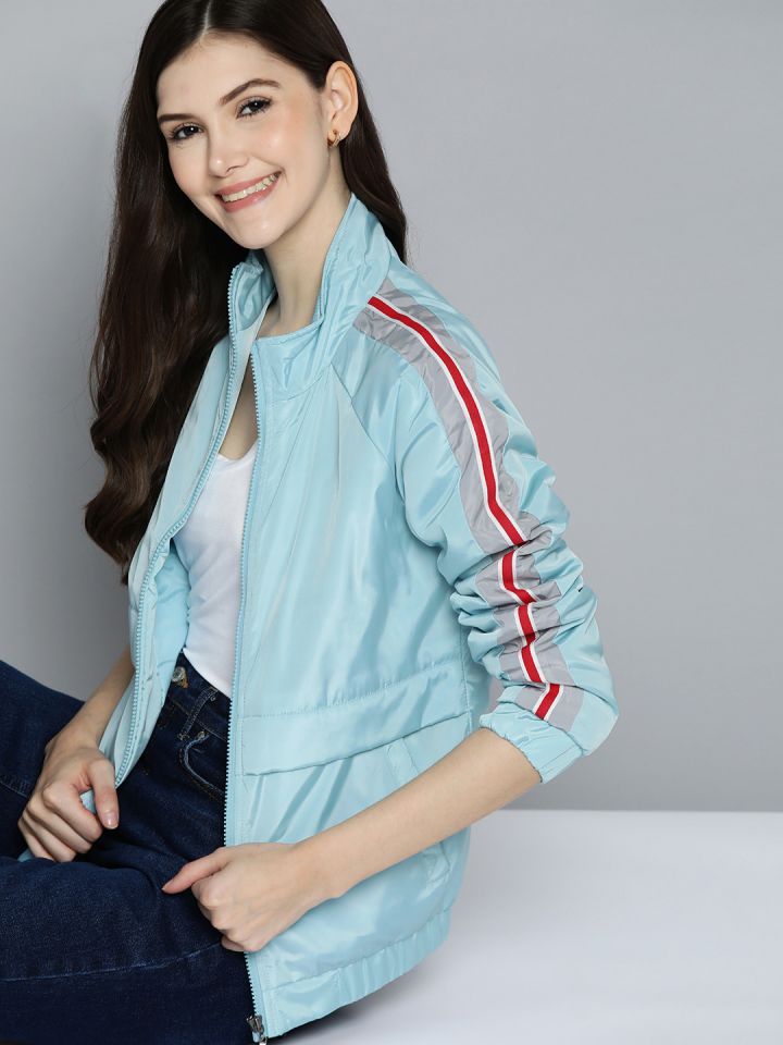 Buy Mast Harbour Women Turquoise Blue Padded Jacket Jackets