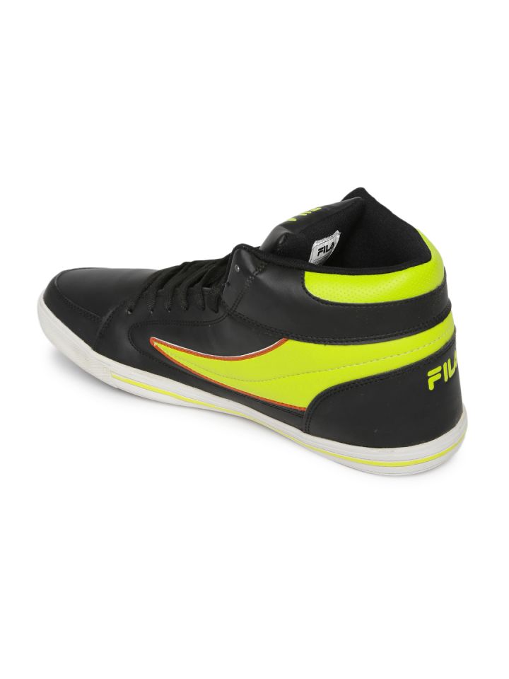FILA Men Black Neon Green Streetmate II Casual Shoes