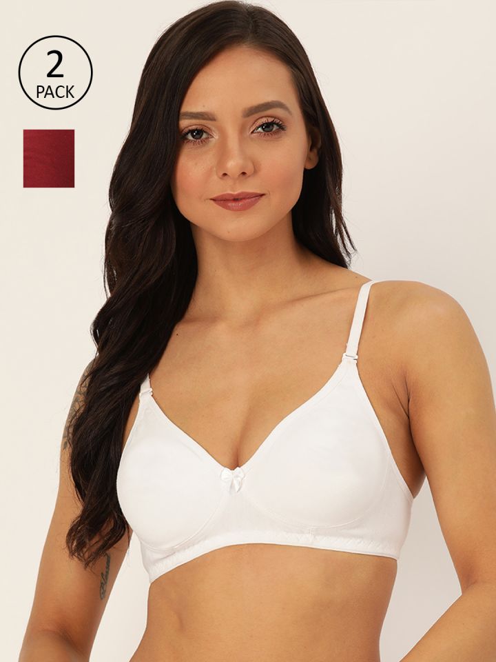 Buy Lady Lyka Pack Of 2 Solid Non Wired Non Padded T Shirt Bras ENTIZER 11  - Bra for Women 12140600